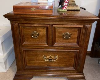 1 of a pair of 2 drawer nightstands