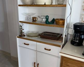 White kitchen storage shelving cupboard