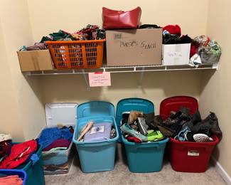 Purses, Hats, Clothing, Shoes