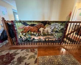 Vintage Velvet Wallhanging- Horses