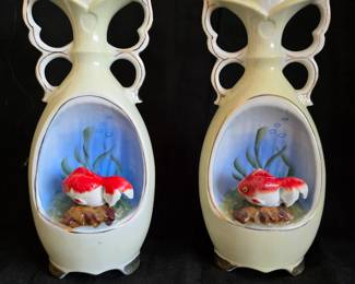 Unique 3D ceramic fish vase