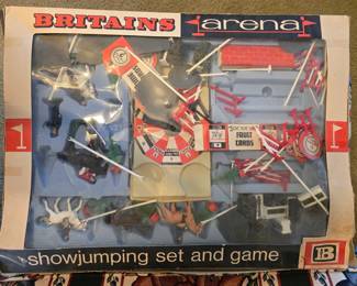 circa 1960s Britains Arena showjumping set and game