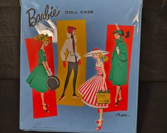 RARE!  Blue Barbie doll case dated 1961!  In great shape!