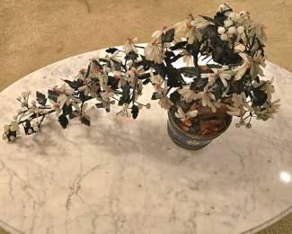 Glass flower arrangement