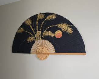 Large Asian fan wall decoration