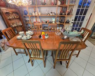  Benny Linden Danish Modern dining table.  Includes glass top and 6 chairs