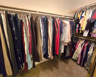 full closets ... men's and women's