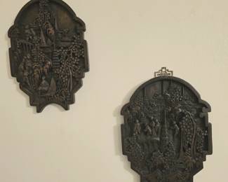 Wooden, Asian wall decor