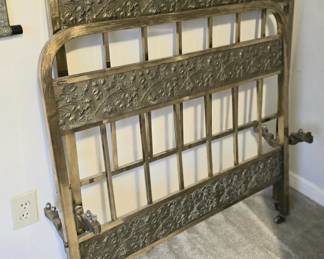 Antique Victorian twin brass headboard/footboard