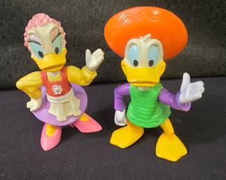 1990s Disney Epcot Center Figures:  Daisy & Donald
