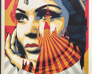 Shepard Fairey Obey Giant Target Exceptions Art Print Poster Signed 24 X 36