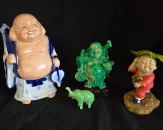 A few Buddhas and other collectible figurines