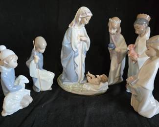 Lladro 6 piece Nativity set