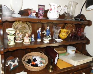 Some Hummels, purple glass and more