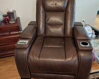 Electric Leather Recliner