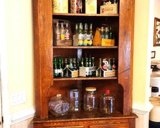 Gorgeous Primitive Corner Cabinet (almost 9 foot tall) 8' 9" Height X 3' 6" Width