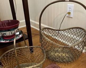 Brass woven baskets 
