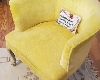 2 matching chairs yellow 