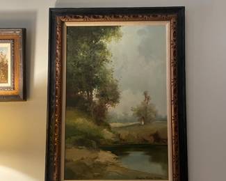 Jacopo Della Silva Oil on Canvas Landscape 44"x32"