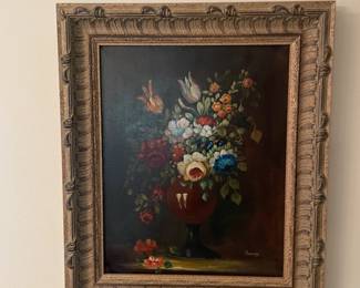 Set of 2 floral prints 27" x 22"