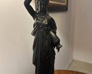 Antique lamp with shade 