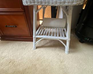 Wicker side table