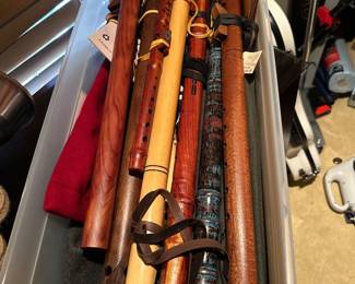 Wooden flute collection 