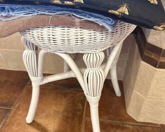 Wicker side table