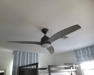 Lighted ceiling fan with remote