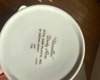 Pink white and Gold China - Dusty Rose “Versailles”