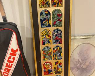 Crochet/Stained Glass look wall hanging 41h x 13w