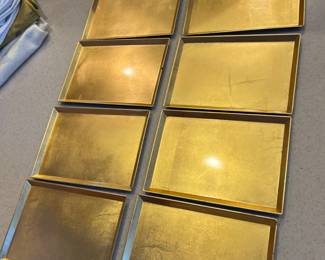 Gold painted trays (8)