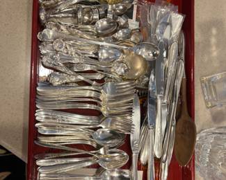 Silver plated serving ware