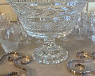 Cut glass trifle bowl