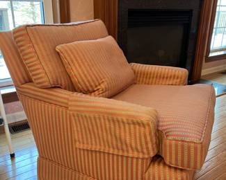 Side Chair - pink striped