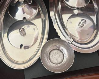 Silver plated serving ware