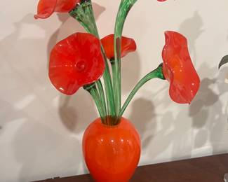 Blown glass flowers