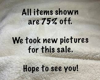 75% OFF MARKED PRICE.