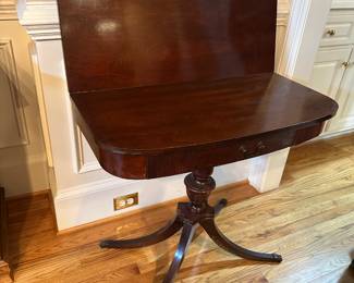 Mersman flip top tea/game table with single drawer