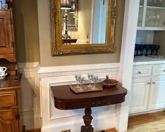 Mersman flip top tea/game table with single drawer