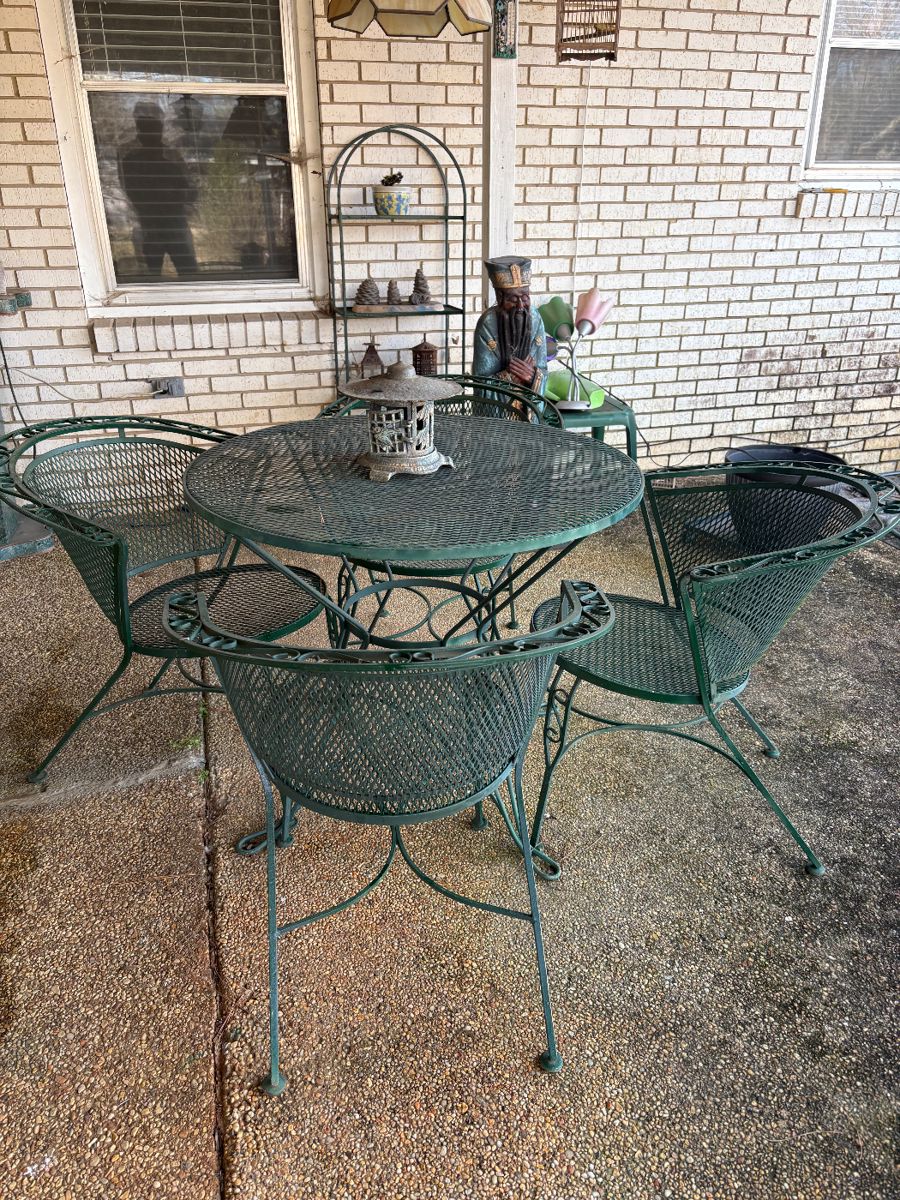 Wrought iron patio set