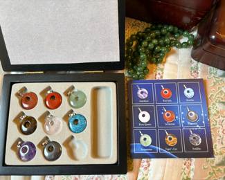 Precious stone pendants