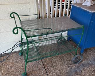 Wrought iron teacart 