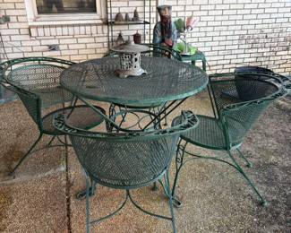 Wrought iron patio set