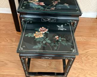 Lacquered nesting tables 