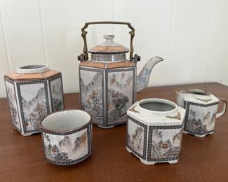 Hand painted tea set
