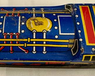 Vintage tin litho NYC train toy. Made in Japan.