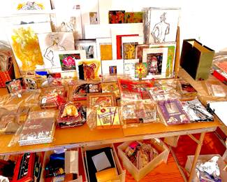 There is lovely original art everywhere