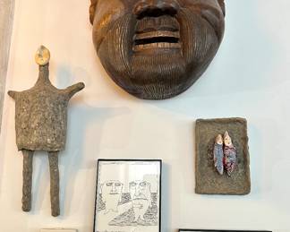 Antique artifacts / contemporary pen and ink,