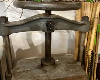 Antique cast iron book press